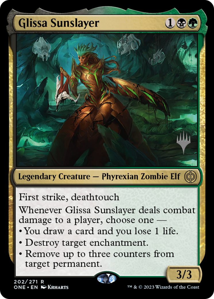 Glissa Sunslayer (Promo Pack) [Phyrexia: All Will Be One Promos] | Tabernacle Games