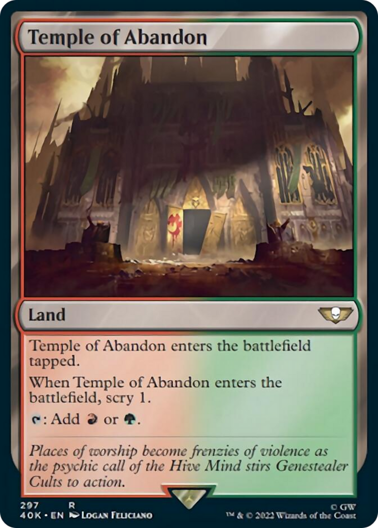 Temple of Abandon (Surge Foil) [Universes Beyond: Warhammer 40,000] | Tabernacle Games