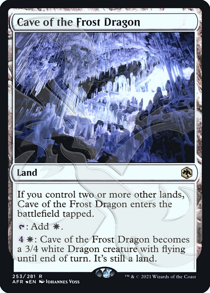 Cave of the Frost Dragon (Ampersand Promo) [Dungeons & Dragons: Adventures in the Forgotten Realms Promos] | Tabernacle Games