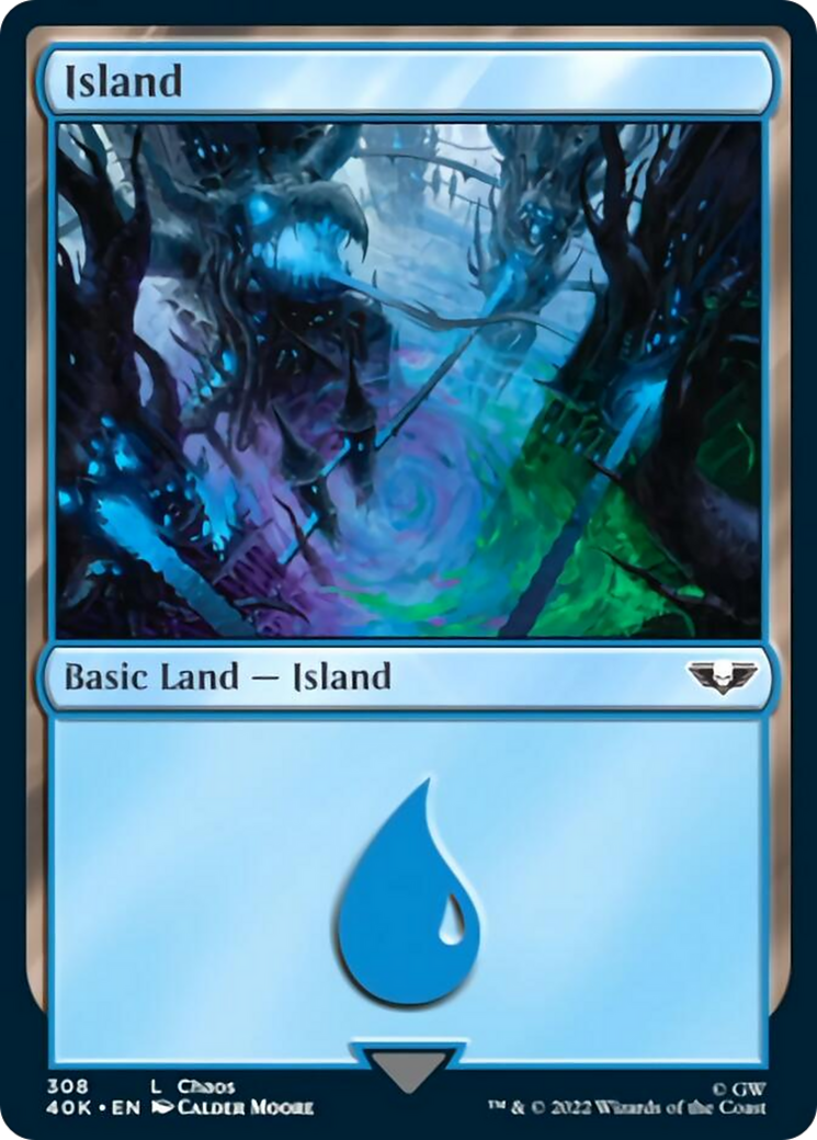 Island (308) (Surge Foil) [Universes Beyond: Warhammer 40,000] | Tabernacle Games