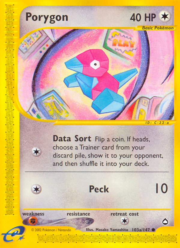 Porygon (103a/147) [Aquapolis] | Tabernacle Games