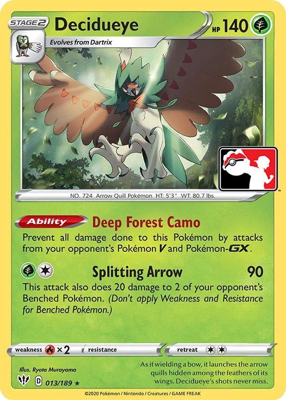 Decidueye (013/189) [Prize Pack Series One] | Tabernacle Games