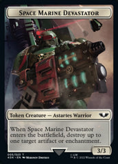 Soldier (002) // Space Marine Devastator Double-sided Token [Universes Beyond: Warhammer 40,000 Tokens] | Tabernacle Games