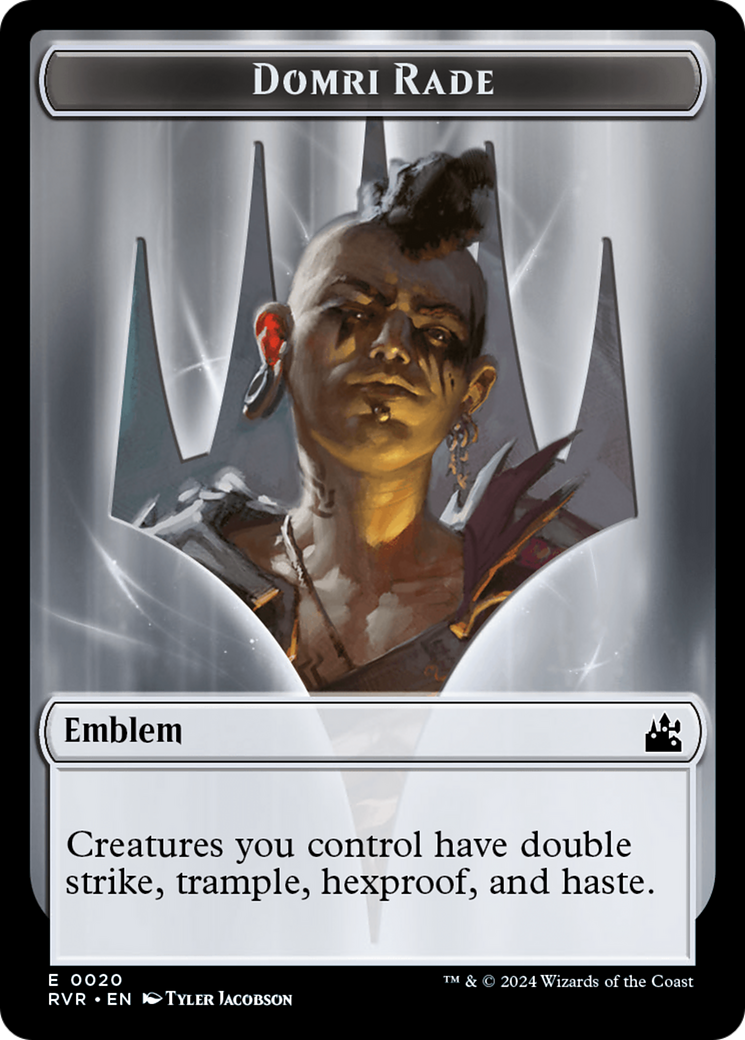 Goblin (0008) // Emblem - Domri Rade Double-Sided Token [Ravnica Remastered Tokens] | Tabernacle Games