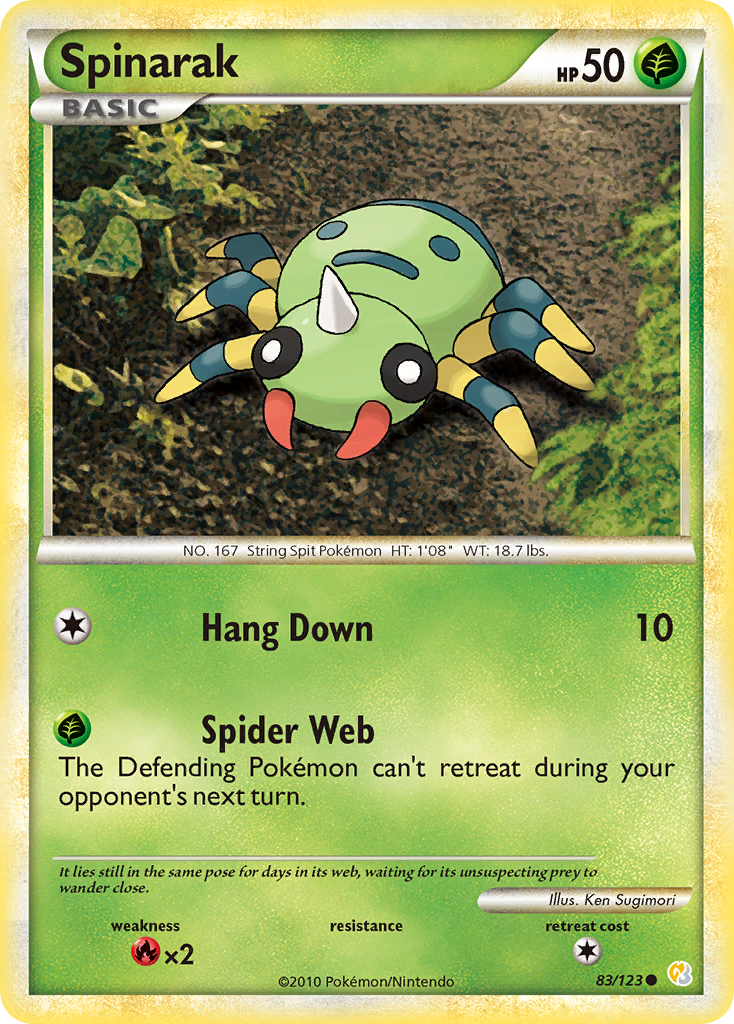 Spinarak (83/123) [HeartGold & SoulSilver: Base Set] | Tabernacle Games