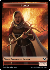 Squid // Human (26) Double-Sided Token [March of the Machine Commander Tokens] | Tabernacle Games