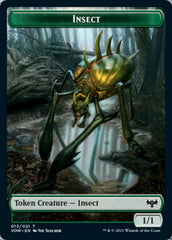 Insect // Spirit Cleric Double-sided Token [Innistrad: Crimson Vow Tokens] | Tabernacle Games