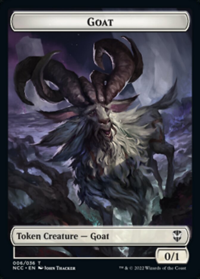 Zombie // Goat Double-sided Token [Streets of New Capenna Commander Tokens] | Tabernacle Games