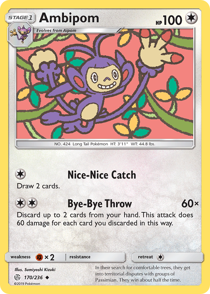 Ambipom (170/236) [Sun & Moon: Cosmic Eclipse] | Tabernacle Games