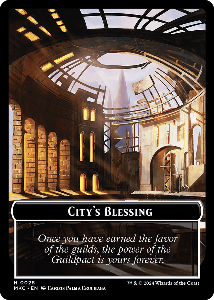 City's Blessing // Human Soldier Double-Sided Token [Murders at Karlov Manor Commander Tokens] | Tabernacle Games