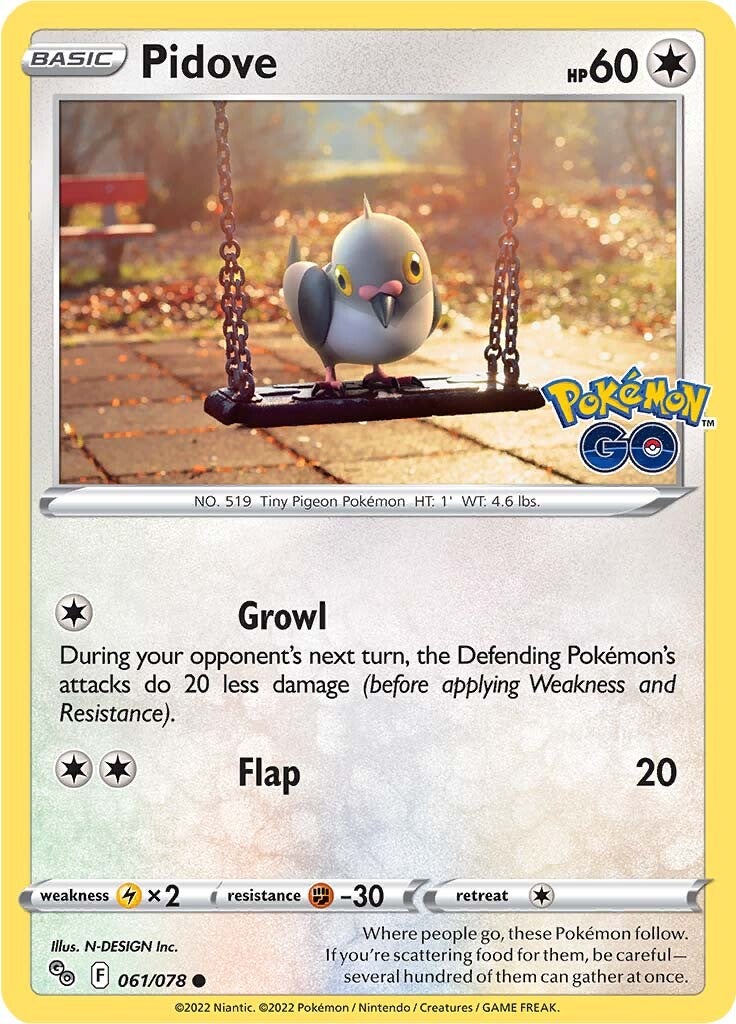 Pidove (061/078) [Pokémon GO] | Tabernacle Games