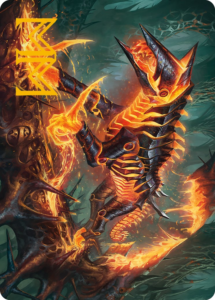 Kuldotha Cackler Art Card (Gold-Stamped Signature) [Phyrexia: All Will Be One Art Series] | Tabernacle Games
