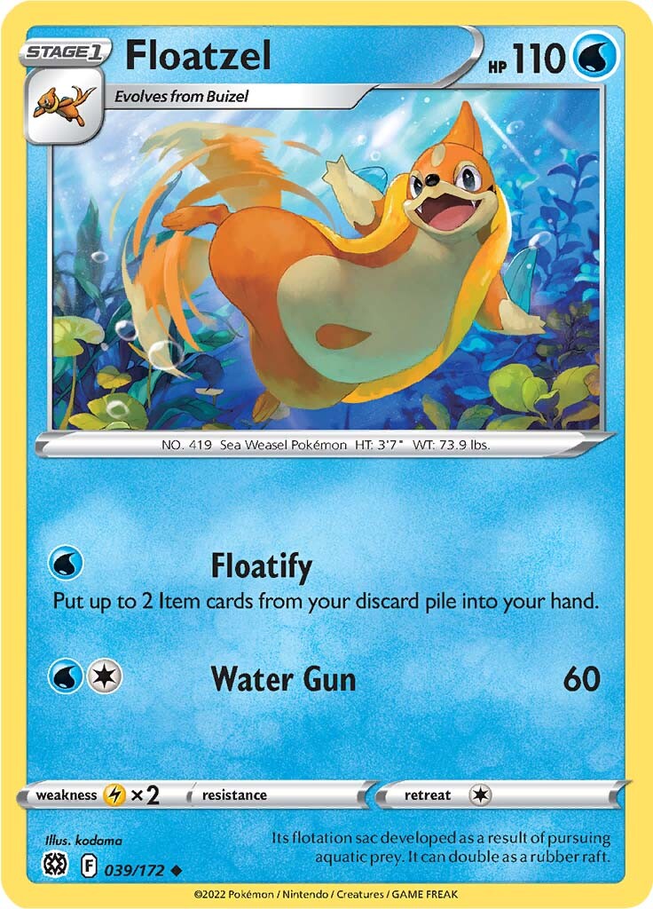 Floatzel (039/172) [Sword & Shield: Brilliant Stars] | Tabernacle Games