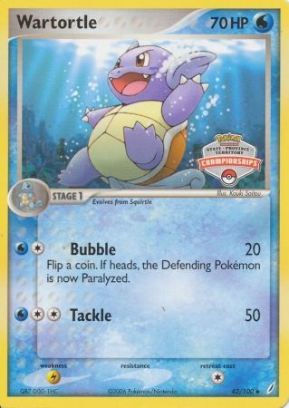 Wartortle (42/100) (States Championship Promo) [EX: Crystal Guardians] | Tabernacle Games