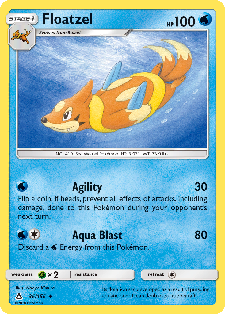 Floatzel (36/156) [Sun & Moon: Ultra Prism] | Tabernacle Games