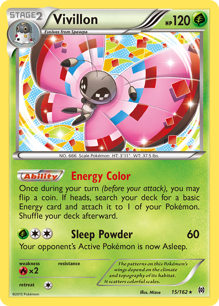 Vivillon (15/162) [XY: BREAKthrough] | Tabernacle Games