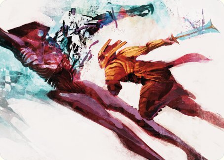 Hexgold Slash Art Card [Phyrexia: All Will Be One Art Series] | Tabernacle Games