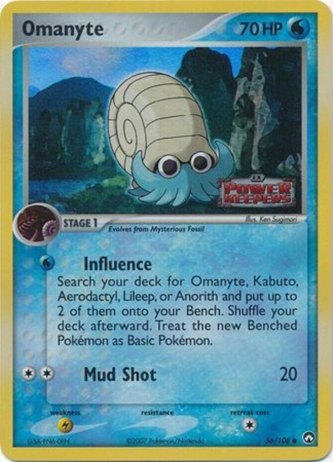 Omanyte (56/108) (Stamped) [EX: Power Keepers] | Tabernacle Games