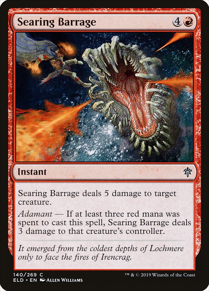 Searing Barrage [Throne of Eldraine] | Tabernacle Games