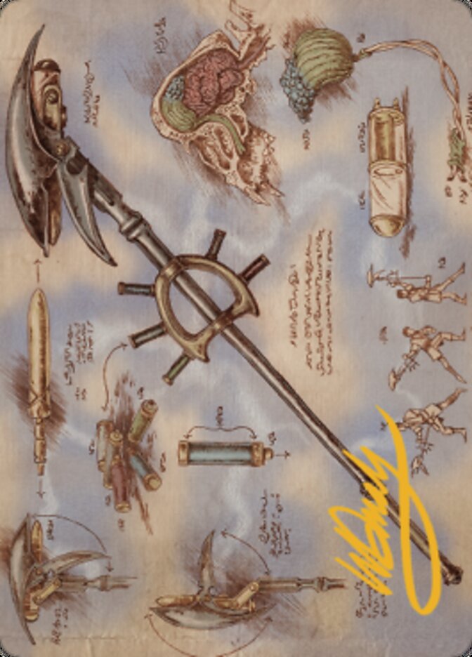 Staff of Domination Art Card (Gold-Stamped Signature) [The Brothers' War Art Series] | Tabernacle Games