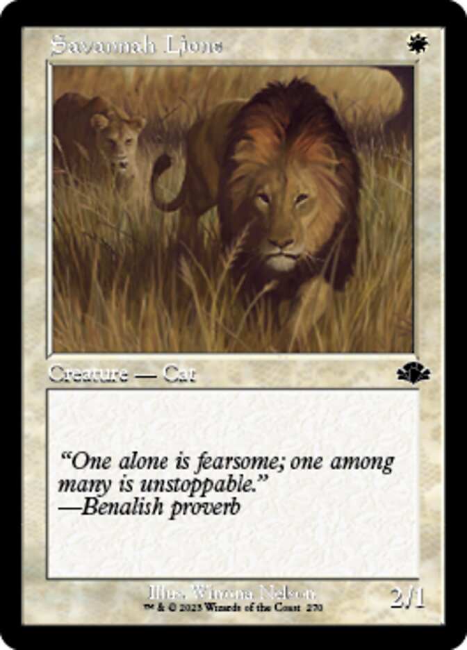 Savannah Lions (Retro) [Dominaria Remastered] | Tabernacle Games