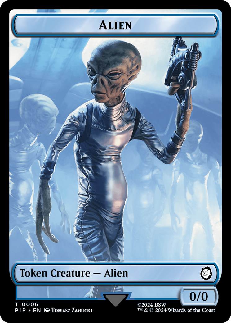 Radiation // Alien Double-Sided Token [Fallout Tokens] | Tabernacle Games