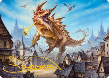 Tarrasque Art Card (Gold-Stamped Signature) [Dungeons & Dragons: Adventures in the Forgotten Realms Art Series] | Tabernacle Games