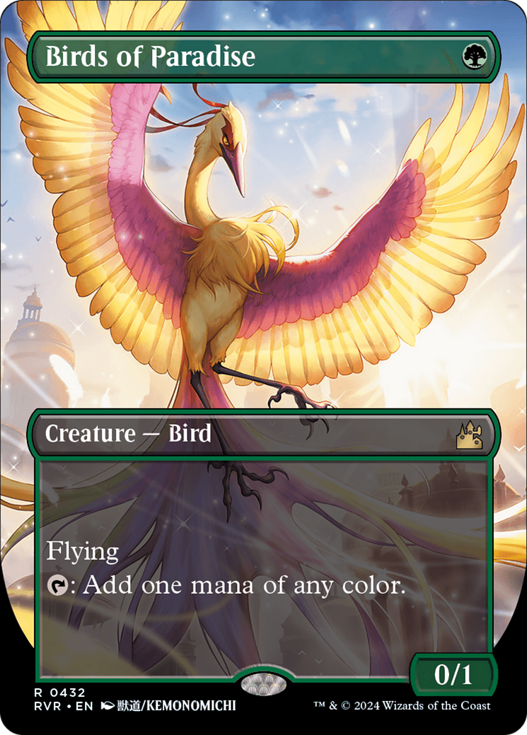 Birds of Paradise (Anime Borderless) [Ravnica Remastered] | Tabernacle Games