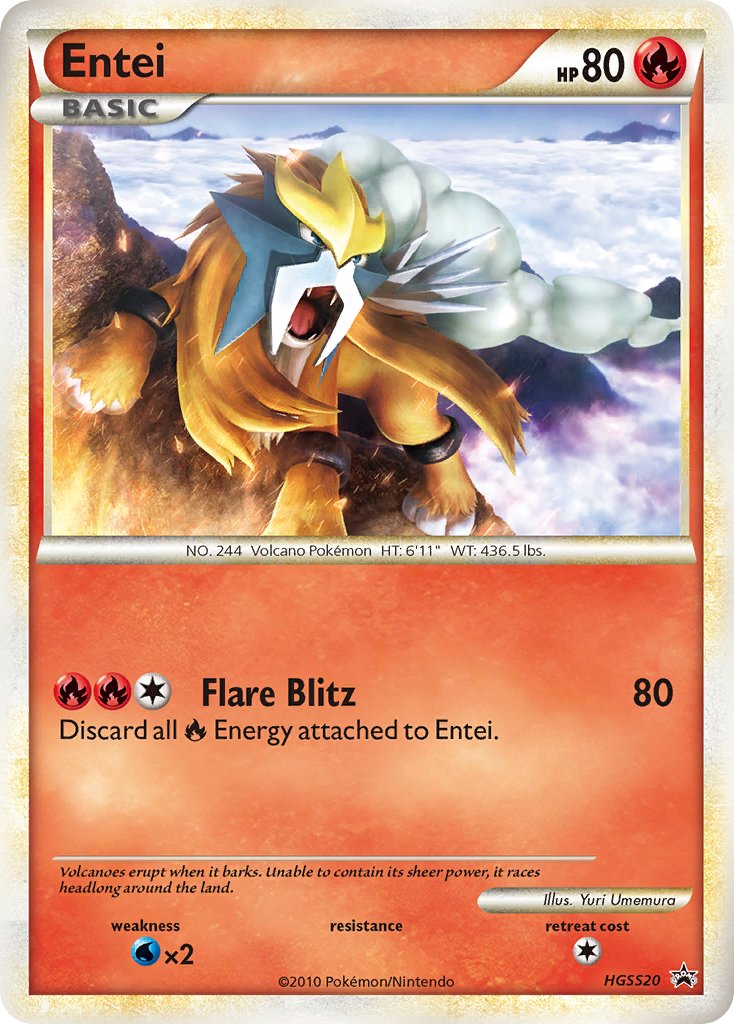 Entei (HGSS20) [HeartGold & SoulSilver: Black Star Promos] | Tabernacle Games