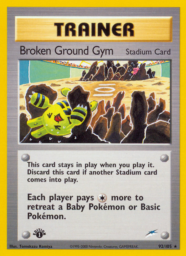 Broken Ground Gym (92/105) [Neo Destiny 1st Edition] | Tabernacle Games