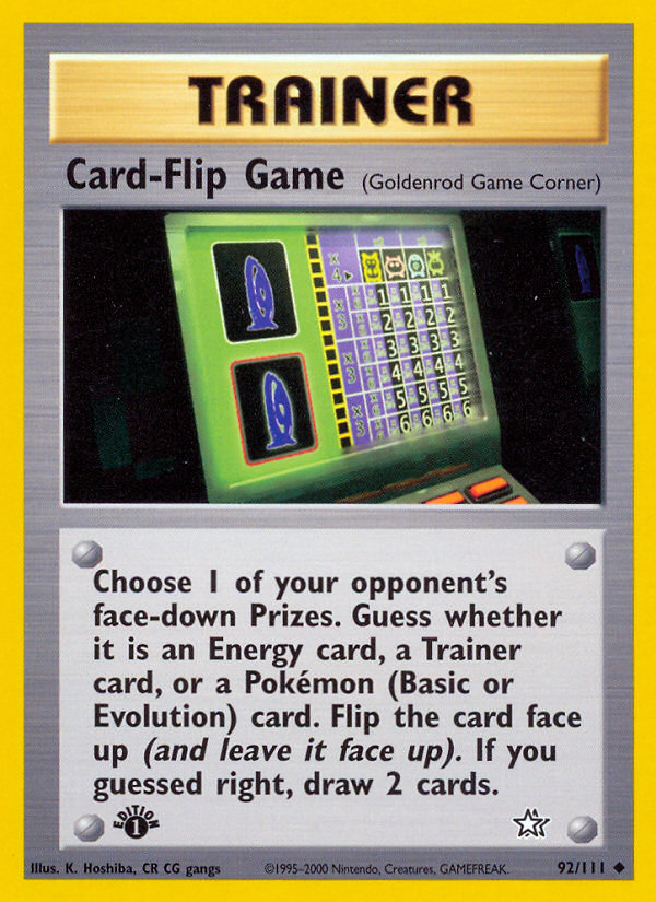 Card-Flip Game (92/111) [Neo Genesis 1st Edition] | Tabernacle Games