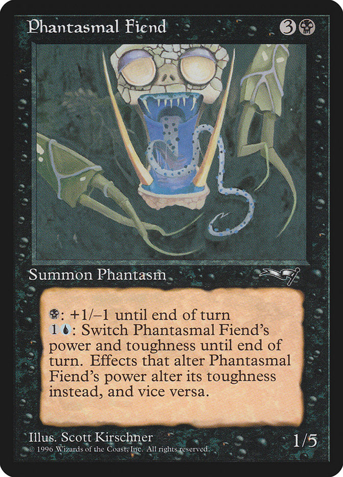 Phantasmal Fiend (Dark Green Background) [Alliances] | Tabernacle Games