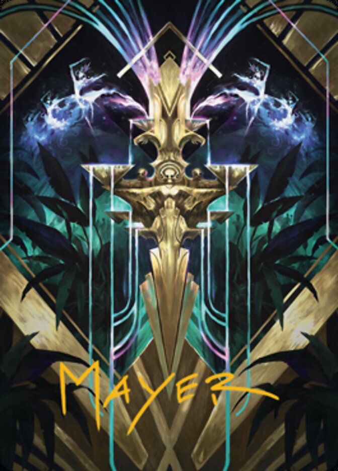 Halo Fountain Art Card (Gold-Stamped Signature) [Streets of New Capenna Art Series] | Tabernacle Games