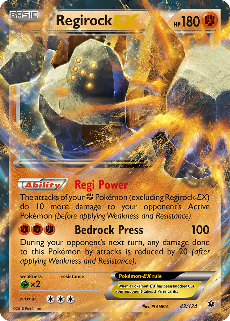 Regirock EX (43/124) [XY: Fates Collide] | Tabernacle Games