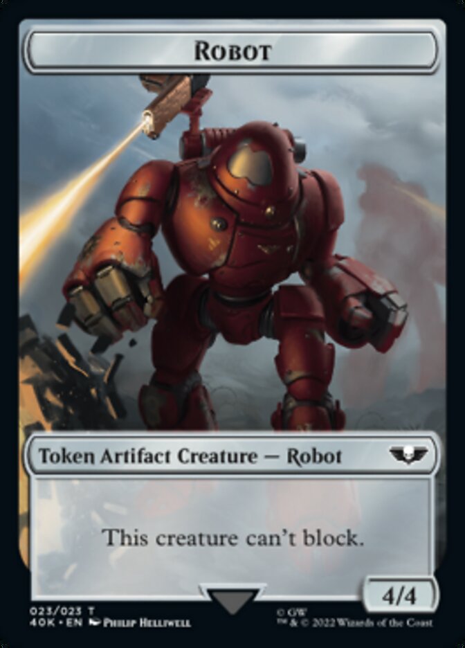 Astartes Warrior // Robot Double-sided Token (Surge Foil) [Universes Beyond: Warhammer 40,000 Tokens] | Tabernacle Games