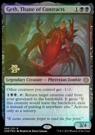 Geth, Thane of Contracts [Phyrexia: All Will Be One Prerelease Promos] | Tabernacle Games