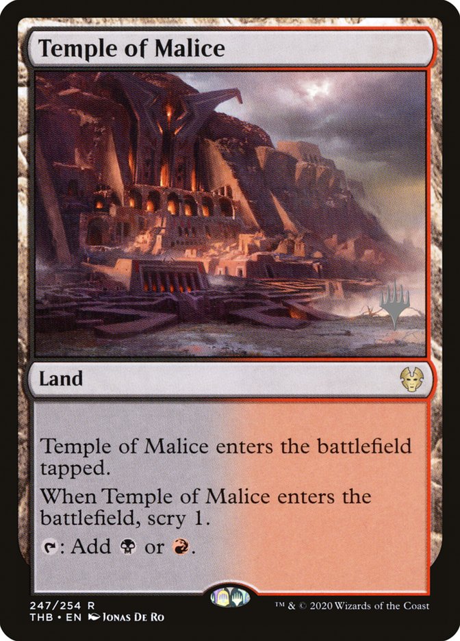 Temple of Malice (Promo Pack) [Theros Beyond Death Promos] | Tabernacle Games