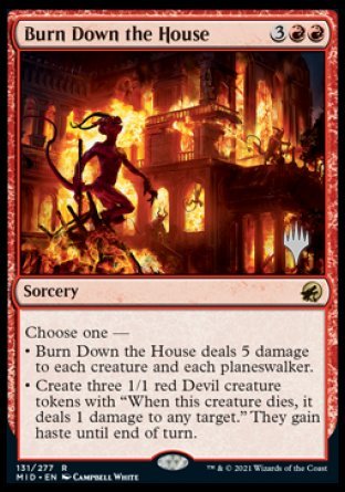 Burn Down the House (Promo Pack) [Innistrad: Midnight Hunt Promos] | Tabernacle Games