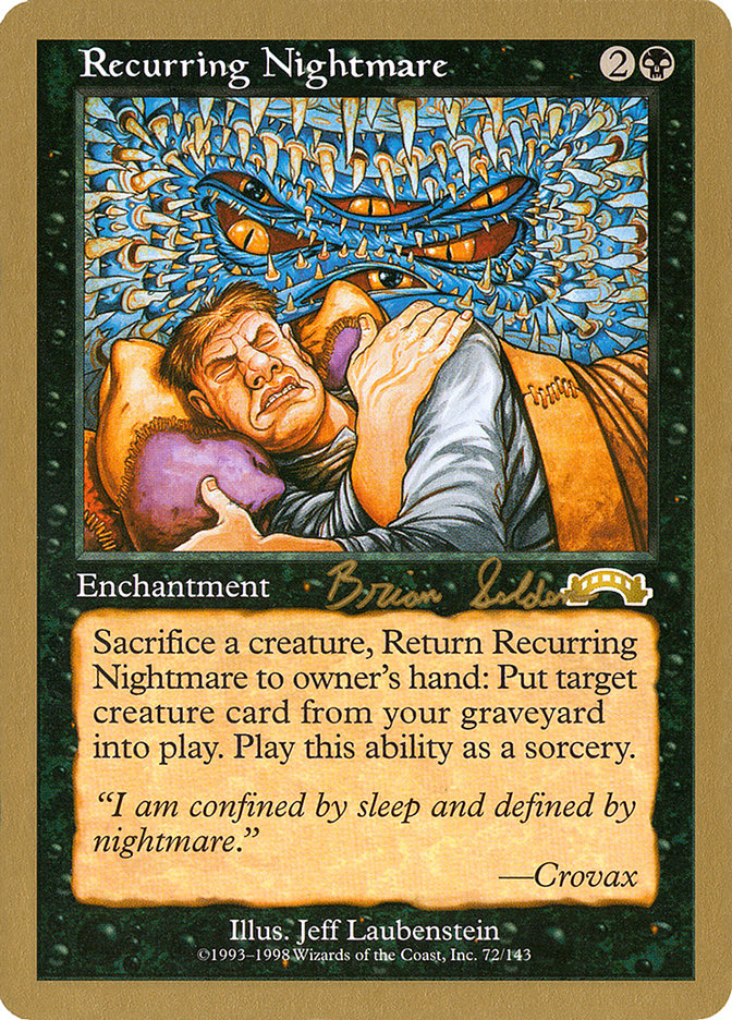 Recurring Nightmare (Brian Selden) [World Championship Decks 1998] | Tabernacle Games