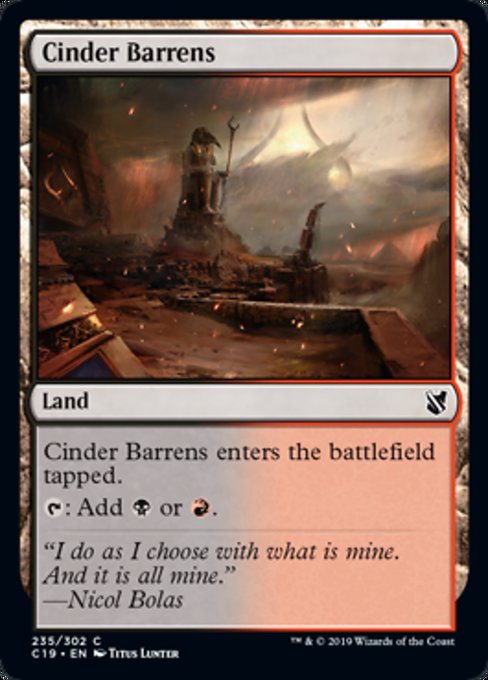 Cinder Barrens [Commander 2019] | Tabernacle Games