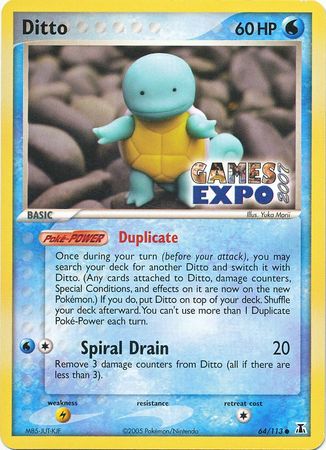 Ditto (64/113) (Games Expo Exclusive) [EX: Delta Species] | Tabernacle Games