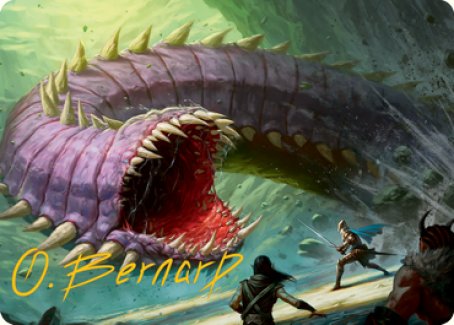 Purple Worm Art Card (Gold-Stamped Signature) [Dungeons & Dragons: Adventures in the Forgotten Realms Art Series] | Tabernacle Games