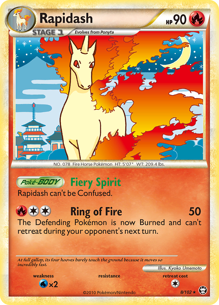 Rapidash (8/102) [HeartGold & SoulSilver: Triumphant] | Tabernacle Games