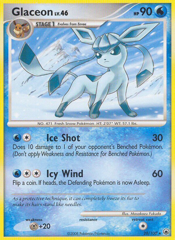 Glaceon (20/100) (Theme Deck Exclusive) [Diamond & Pearl: Majestic Dawn] | Tabernacle Games