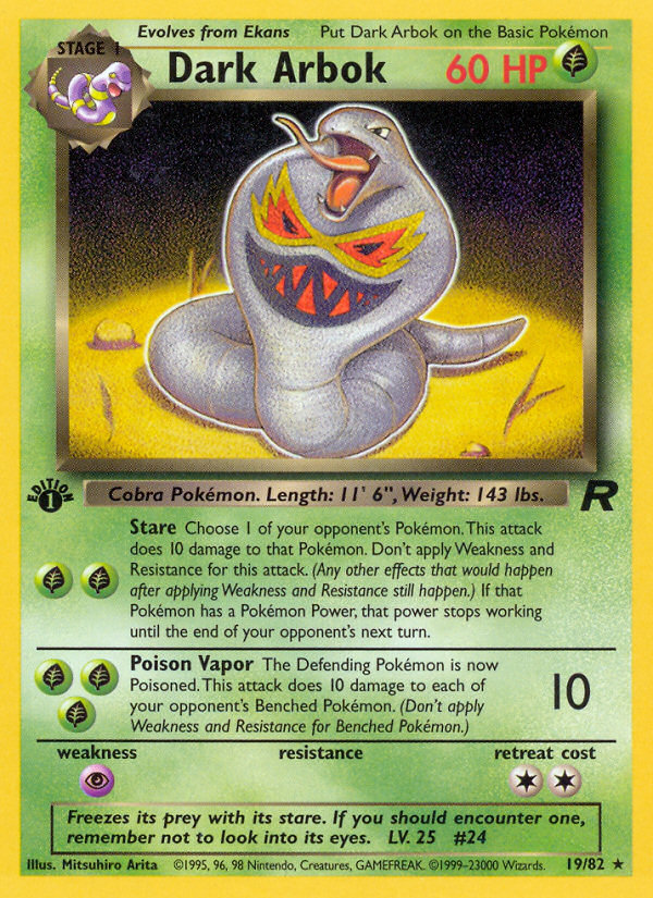 Dark Arbok (19/82) [Team Rocket 1st Edition] | Tabernacle Games