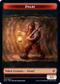 Dwarf // Food (17) Double-sided Token [Throne of Eldraine Tokens] | Tabernacle Games