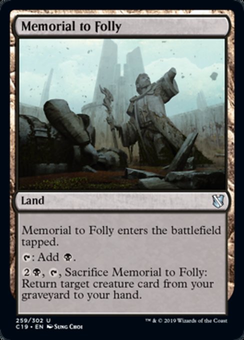 Memorial to Folly [Commander 2019] | Tabernacle Games