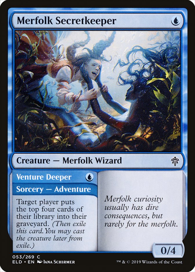 Merfolk Secretkeeper // Venture Deeper [Throne of Eldraine] | Tabernacle Games