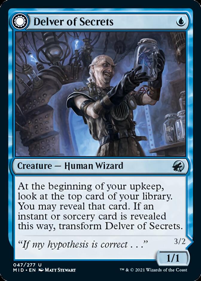 Delver of Secrets // Insectile Aberration [Innistrad: Midnight Hunt] | Tabernacle Games