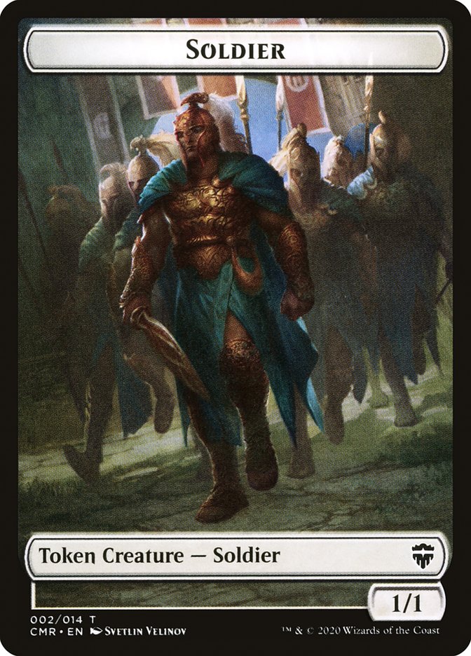 Dragon // Soldier Token [Commander Legends Tokens] | Tabernacle Games